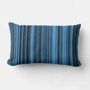 Blaue schwarze Streifen Lendenkissen