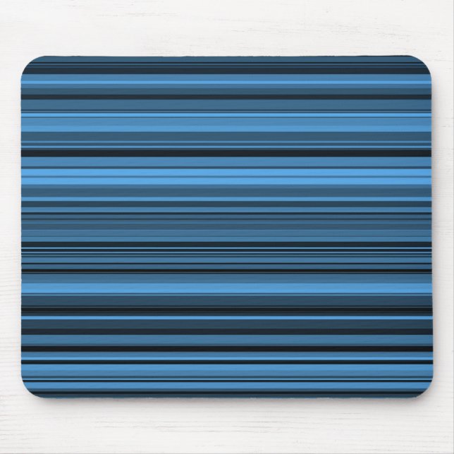 Blaue schwarze Streifen Mousepad (Vorne)