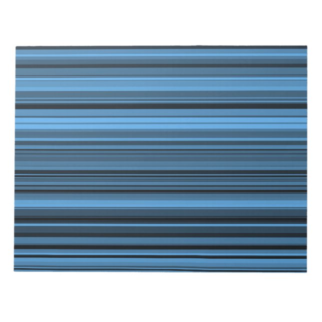 Blaue schwarze Streifen Notizblock (Vorderseite)