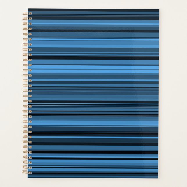 Blaue schwarze Streifen Planer (Vorderseite)