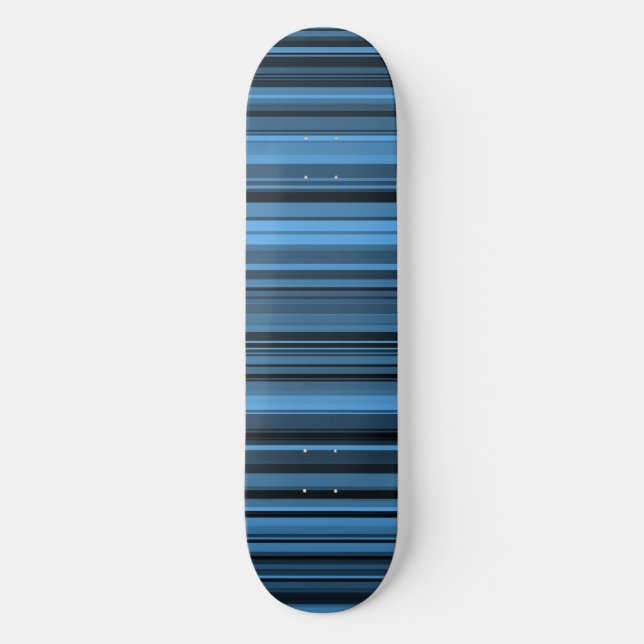 Blaue schwarze Streifen Skateboard (Vorderseite)