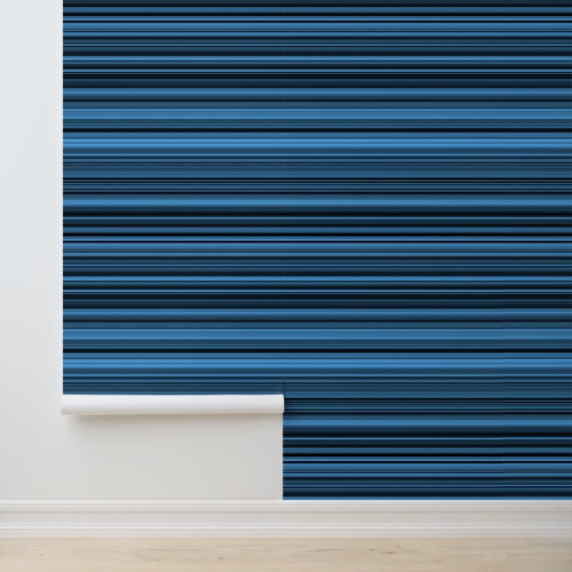 Blaue schwarze Streifen Tapete (Anwendung)
