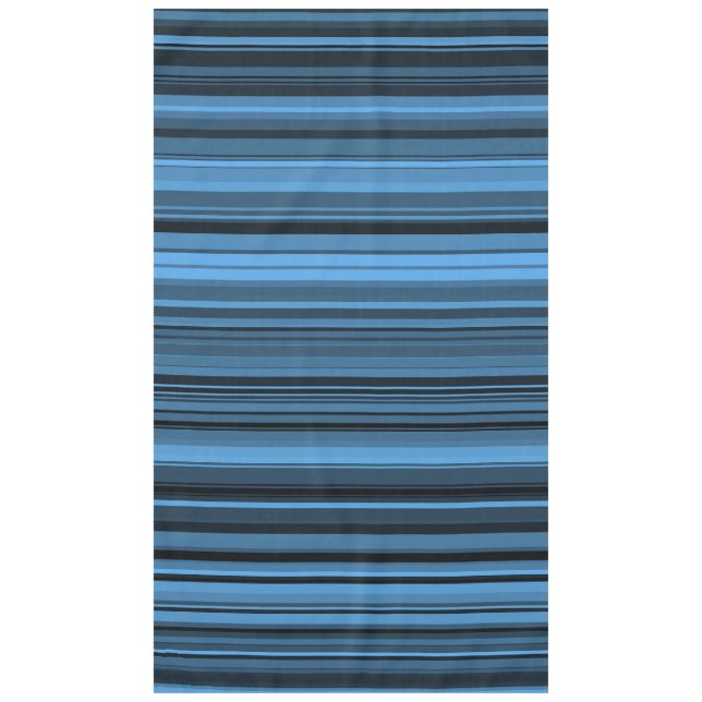 Blaue schwarze Streifen Tischdecke (Vorderseite)
