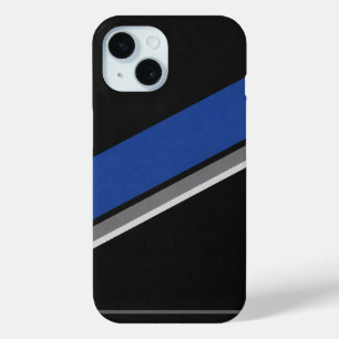 Blaue schwarze und weiße abstrakte Muster-Handyhül Case-Mate iPhone Hülle
