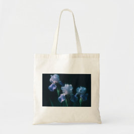 Blaue Schwertlilie-Blumenwandkunstposter Tragetasche