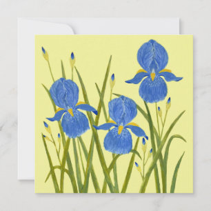 Blaue Schwertlilien-Flachkarte