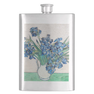 Blaue Schwertlilien von Vincent Van Gogh Fine Art Flachmann
