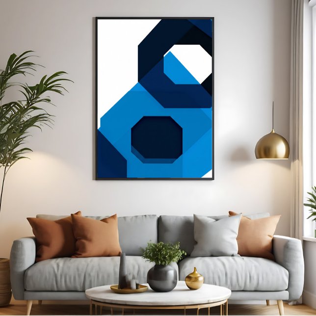 Blaue Sechseck-Kunst Poster (Von Creator hochgeladen)
