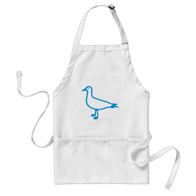 Blaue Seemöwe Schürze (Vorne)
