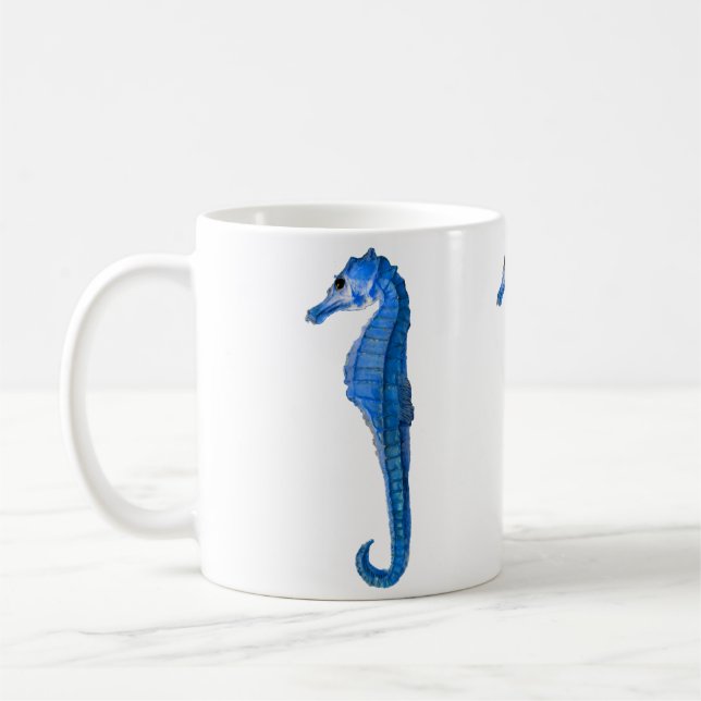 Blaue Seepferd Tasse (Links)