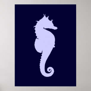 Blaue Seepferdchen Poster