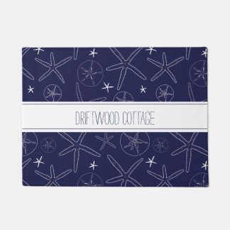 Blaue Seesterne an der Küste, Sand Dollar Doormat Fußmatte