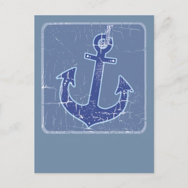Blaue Segel Postkarte (Vorderseite)