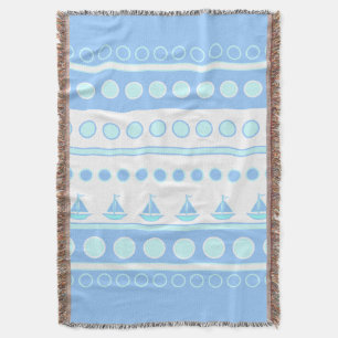 Blaue Segelboote und Kreisreihen Decke