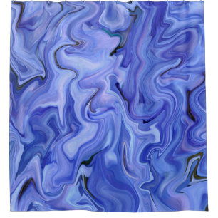 Blaue Seide abstrakt Duschvorhang