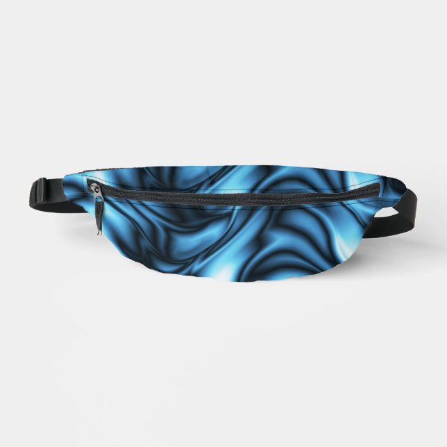 Blaue Seide Bauchtasche (Vorderseite)