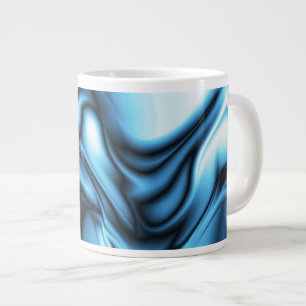 Blaue Seide Jumbo-Tasse