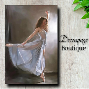 Blaue Seidene Anmut Foto-Decoupage Seidenpapier