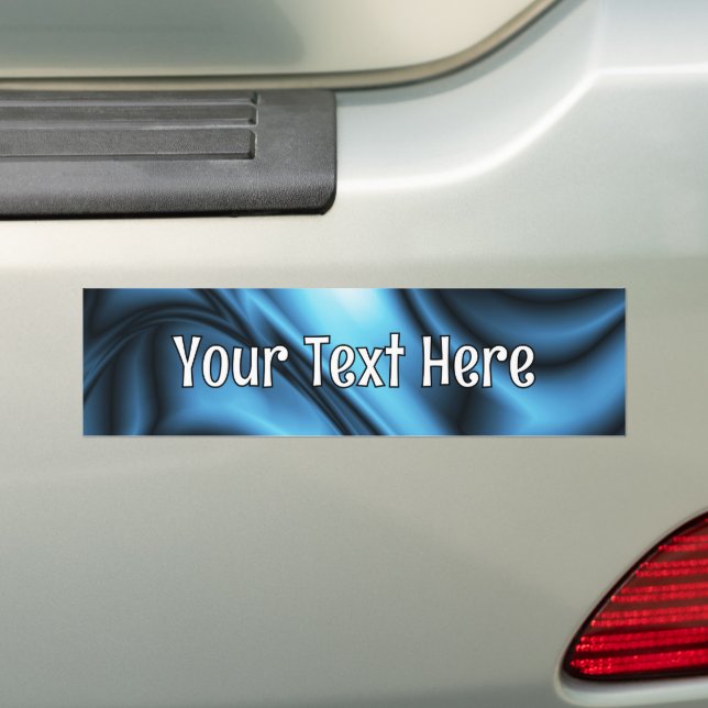 Blaue Seidenwelle Autoaufkleber (Auf Auto)
