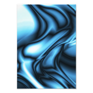 Blaue Seidenwelle Fotodruck