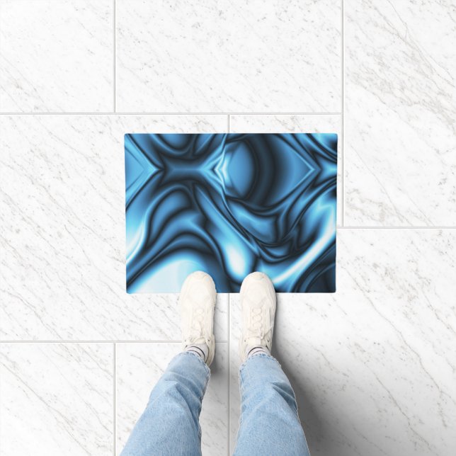 Blaue Seidenwelle Fußmatte (Indoor)