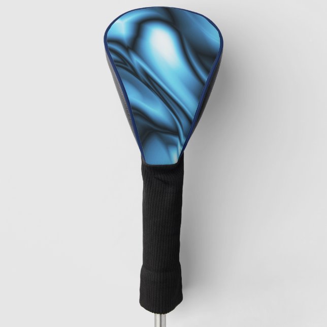 Blaue Seidenwelle Golf Headcover (Vorderseite)