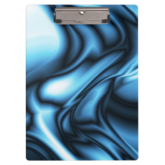 Blaue Seidenwelle Klemmbrett (Vorderseite)