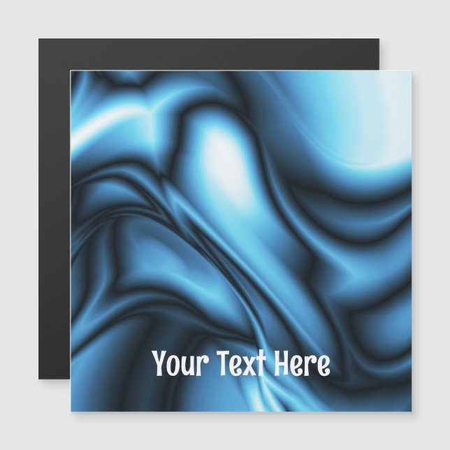 Blaue Seidenwelle  Magnetkarte (Vorne/Hinten)