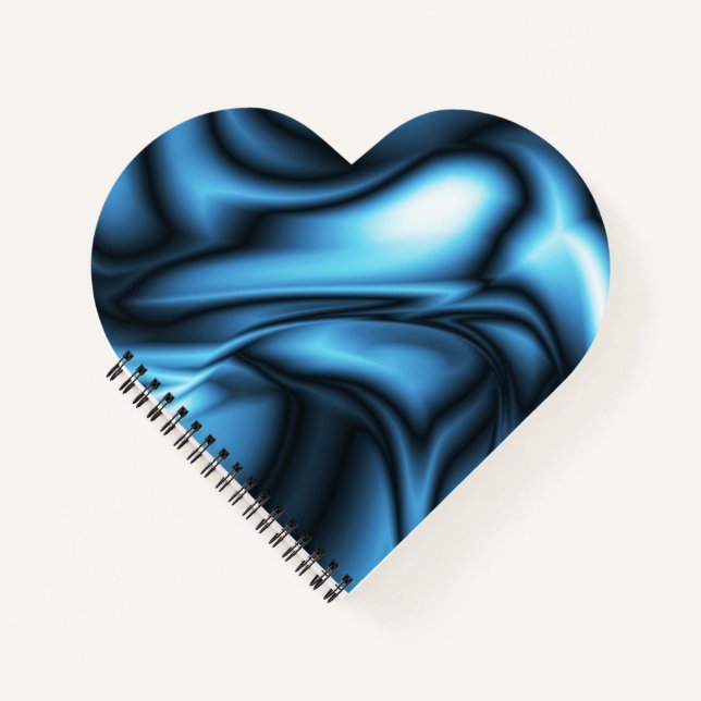 Blaue Seidenwelle Notizbuch (Vorderseite)