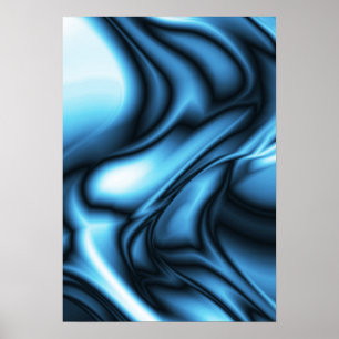 Blaue Seidenwelle Poster