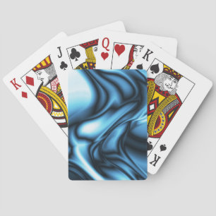 Blaue Seidenwelle Spielkarten