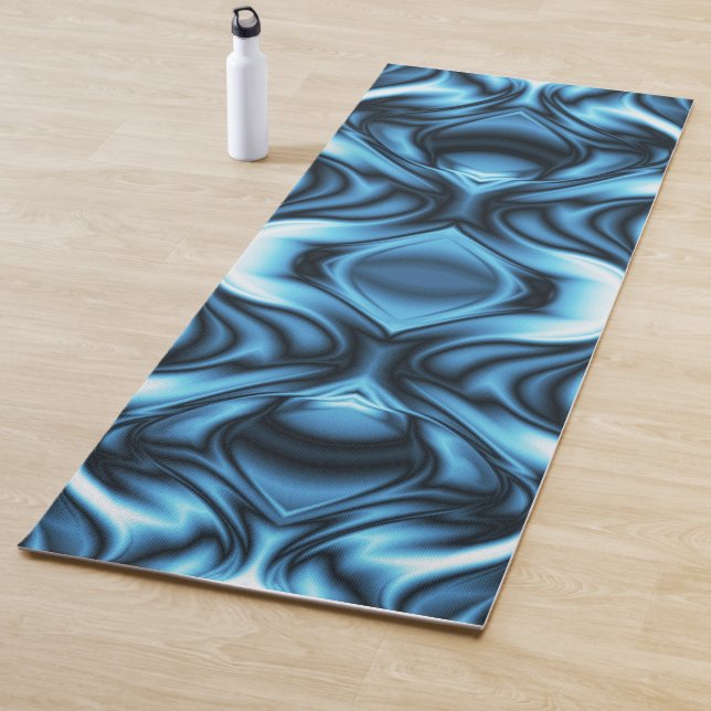 Blaue Seidenwelle Yogamatte (Beispiel)