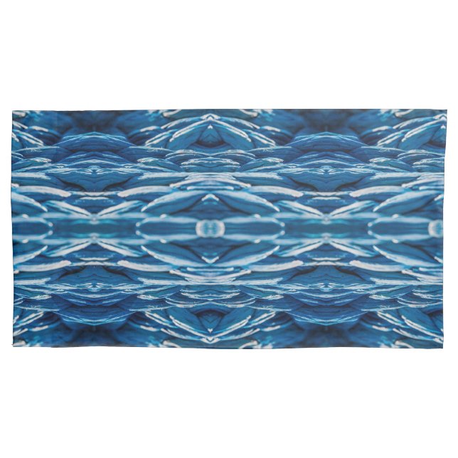 Blaue Seile mit großem Muster Kissenbezug (Vorderseite)