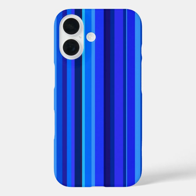 Blaue senkrechte Streifen Case-Mate iPhone Hülle (Rückseite)