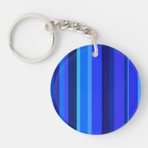 Blaue senkrechte Streifen Schlüsselanhänger