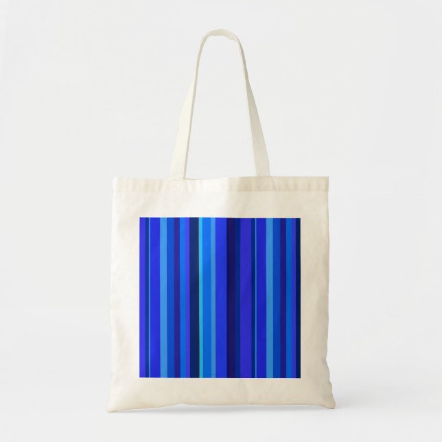 Blaue senkrechte Streifen Tragetasche (Vorne)