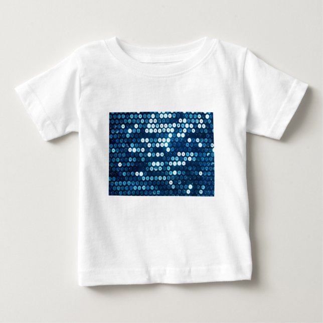 blaue Sequenzen Baby T-shirt (Vorderseite)
