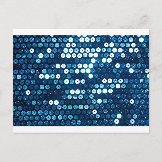 blaue Sequenzen Postkarte (Vorderseite)