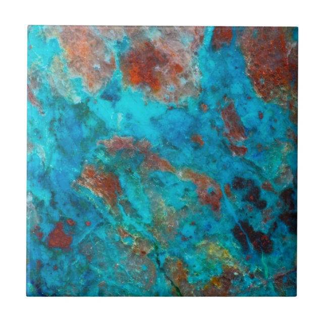 Blaue Shattuckit Fliese (Vorderseite)