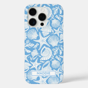 Blaue Shells Personalisiert iPhone 16 Pro Hülle