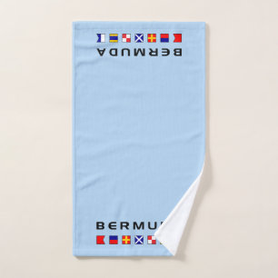 Blaue Signalleuchten der Bermuda Handtuch