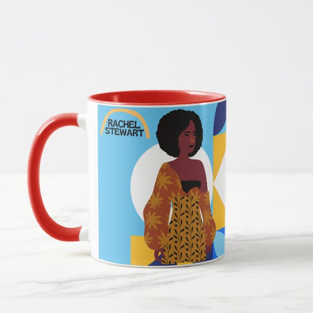 Blaue Signatur Tasse (Links)