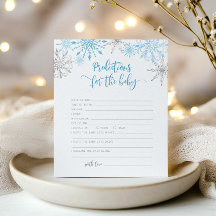 Blaue Silber-Schneeflocken-Vorhersage für Babykart