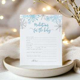 Blaue Silber-Schneeflocken-Vorhersage für Babykart