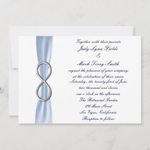 Blaue Silber-Unendlichkeit-Hochzeitseinladung Einladung