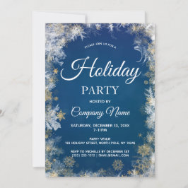 Blaue silberne einladung