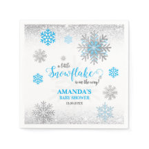 Blaue silberne glitzernde Schneeflocke Winter-Baby