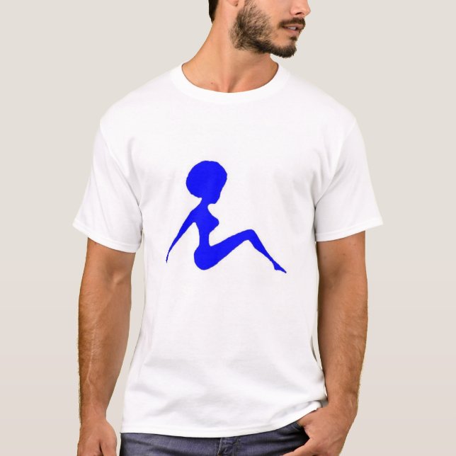 blaue Silhouette T-Shirt (Vorderseite)