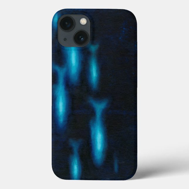 Blaue Silhouetten Case-Mate iPhone Hülle (Rückseite)