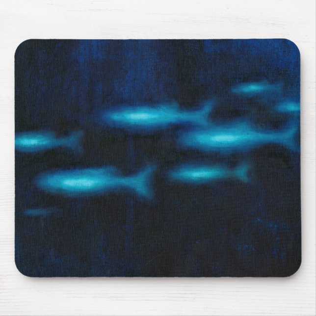 Blaue Silhouetten Mousepad (Vorne)